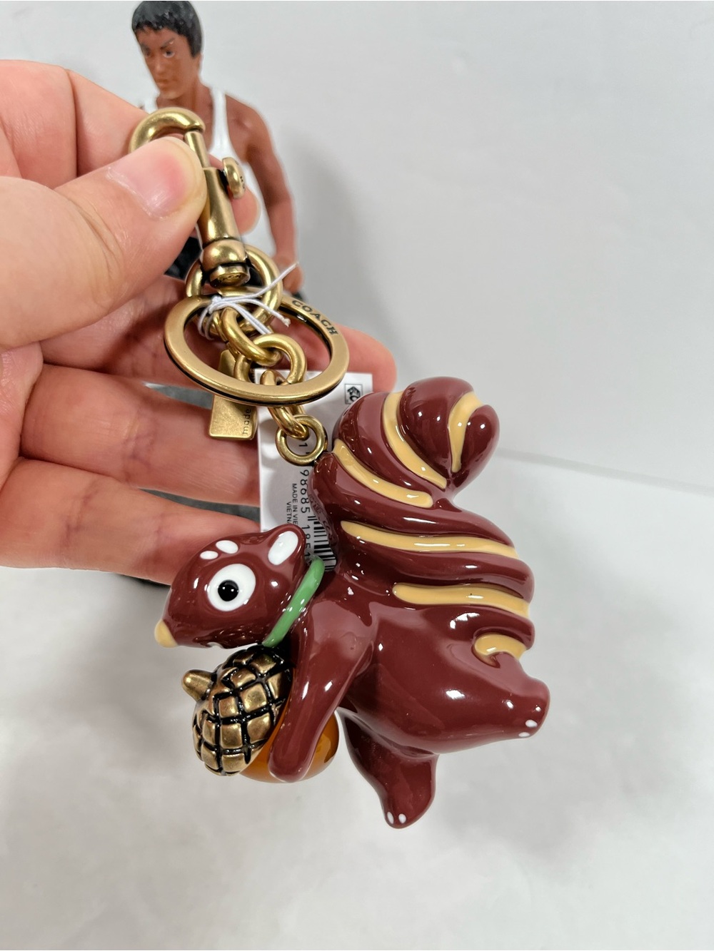 Coach Squirrel Keychain / Bag Charm NWT
